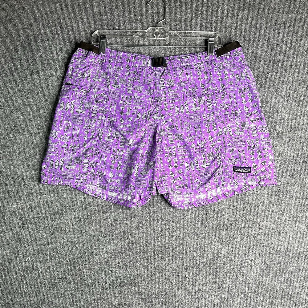 Vtg Patagonia Belted Shorts Swim Trunks M Lined Artsy Fishes Water Rare